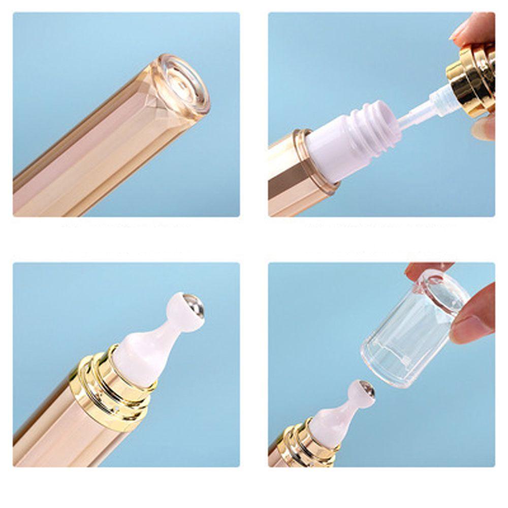 Rebuy Essential Oil Bottles Portable Storage Terpisah Parfum Krim Mata Botol Kosong Dengan Roll On Stainless Steel Rollerball Wadah Isi Ulang