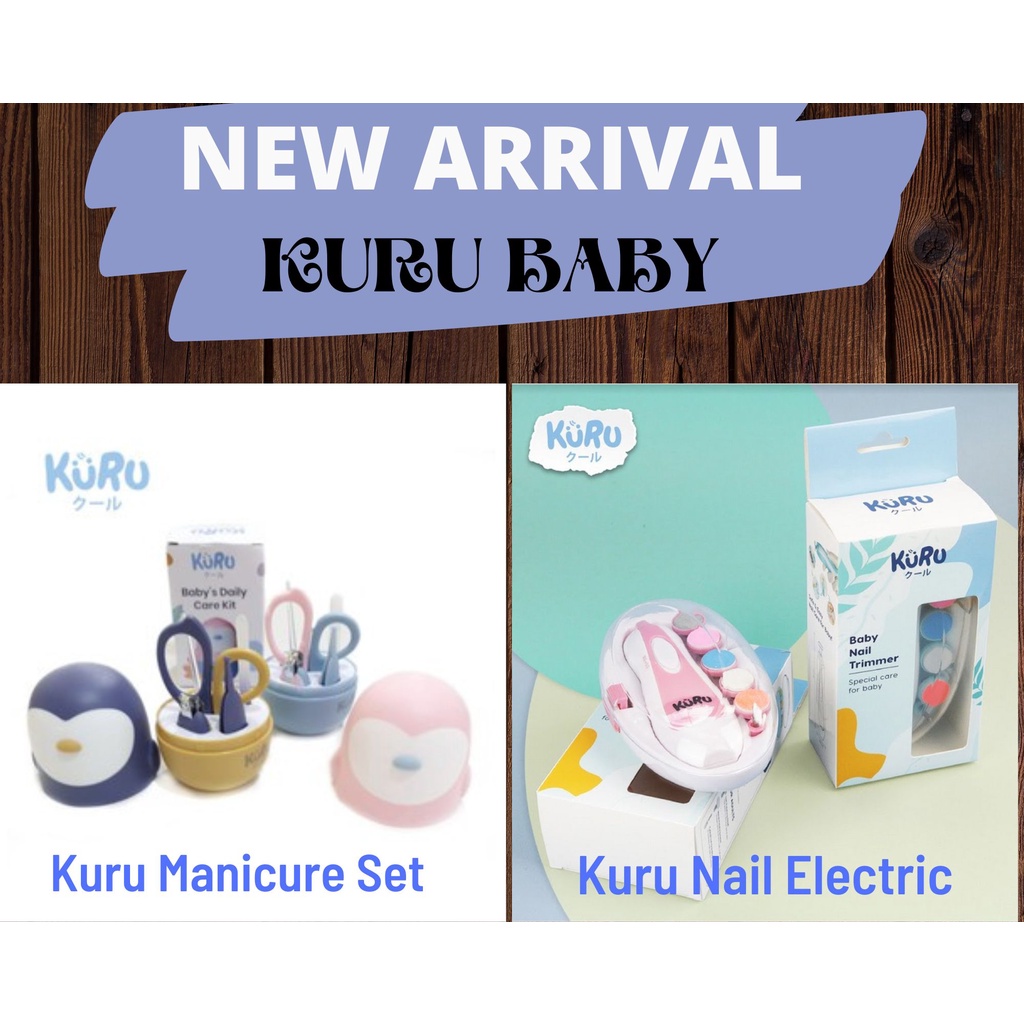 Kuru Gunting kuku Bayi - Baby Nail Care Set Manicure 5in1 / KURU Baby Nail Trimmer Electric | Alat Kikir Gunting Kuku Bayi Elektrik