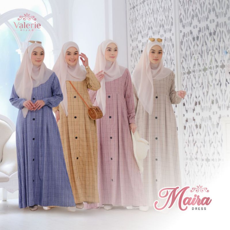 MAIRA Dress Valerie Hijab Gamis Busui Katun Madina Import