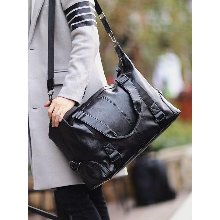Terlaris# Tas Travel Bisa Selempang Dan Jinjing Tas Kulit Pria Tas Gym