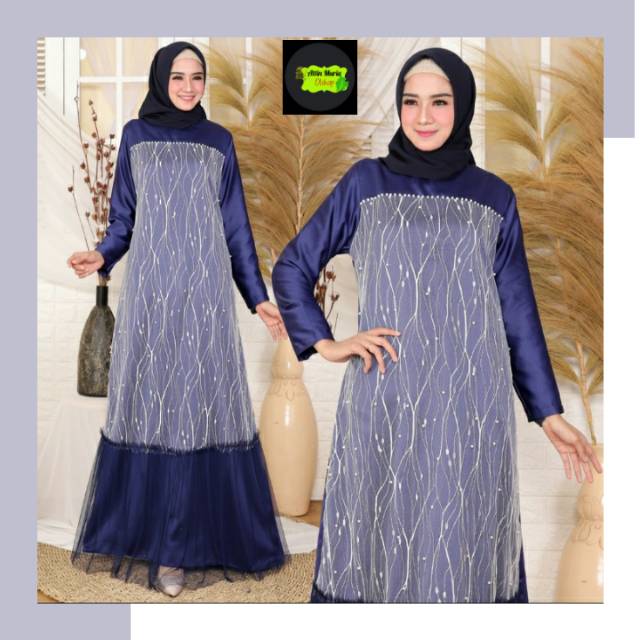 MAXI DRESS - MAXI DRESS VELVET + BRUKAT - FASHION MUSLIMAH - DRESS VELVET/BRUKAT - GAMIS SERAGAM