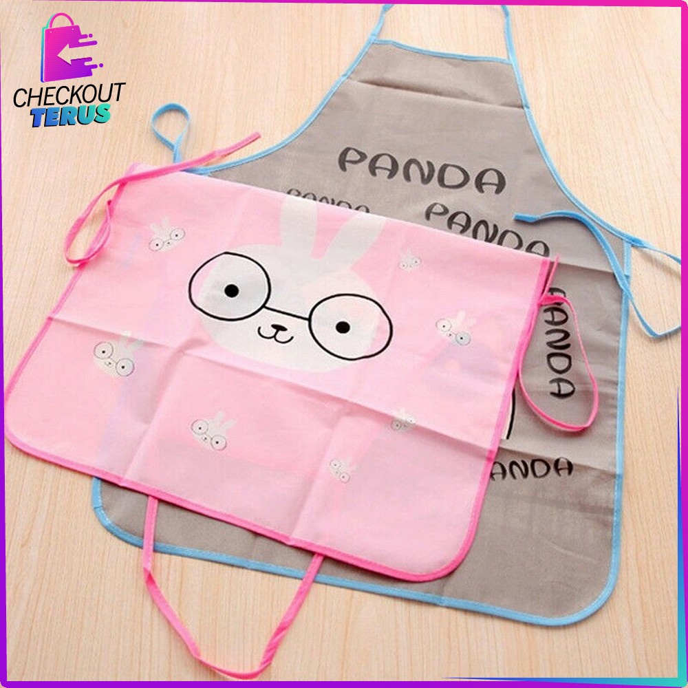 CT C135 Celemek Masak Anti Air Celemek Dapur Karakter Kartun Lucu Apron Masak Waterproof dan Oilproof