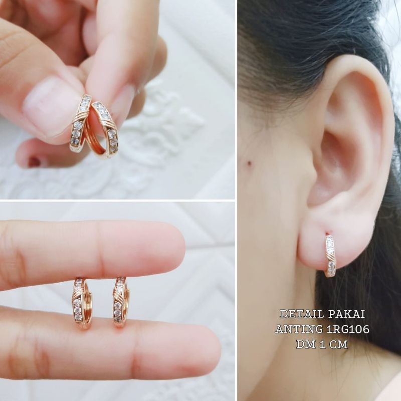 Anting Titanium Wanita Anting Clip Anti Karat