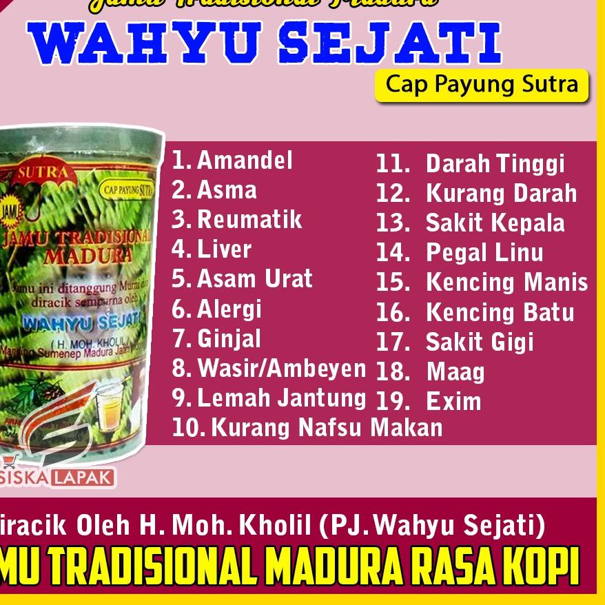 

Grosir Jamu Wahyu Sejati Herbal Tradisional Madura Asli Rasa Kopi MURAH #murah