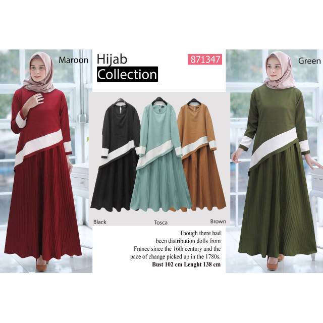 Dress muslim  Gamis  Rok prisket