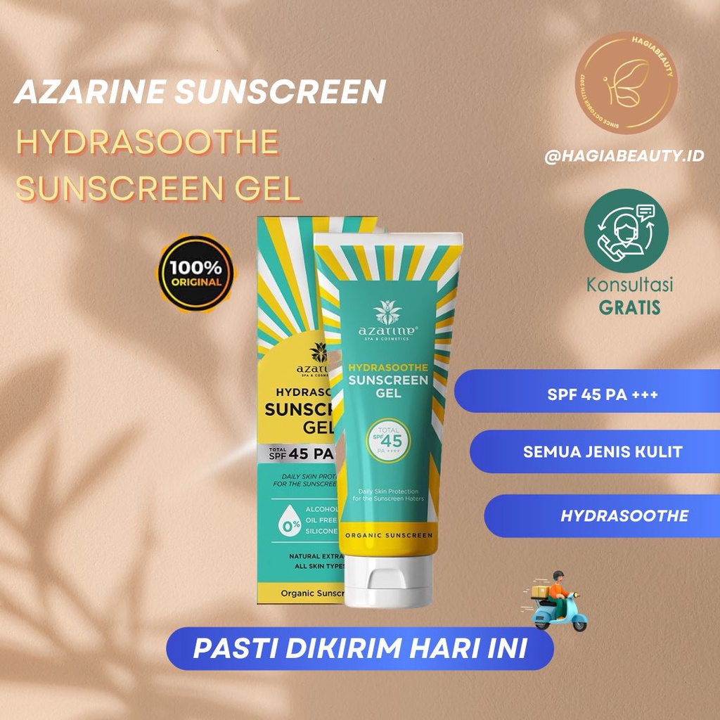 BISA COD - AZARINE SUNSCREEN  SPF 45 ORGANIC ORIGINAL BPOM