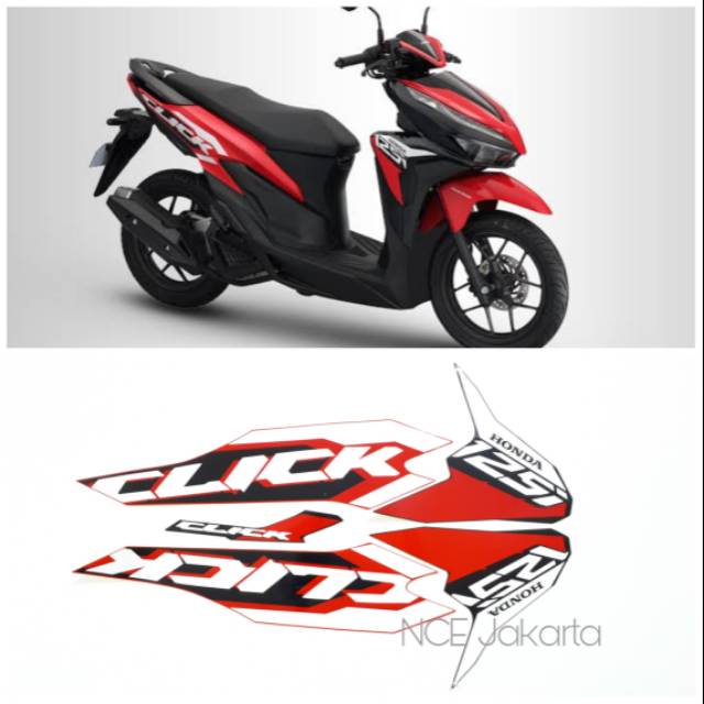 STIKER STRIPING LIS HONDA VARIO CLICK THAILAND 2019 MERAH