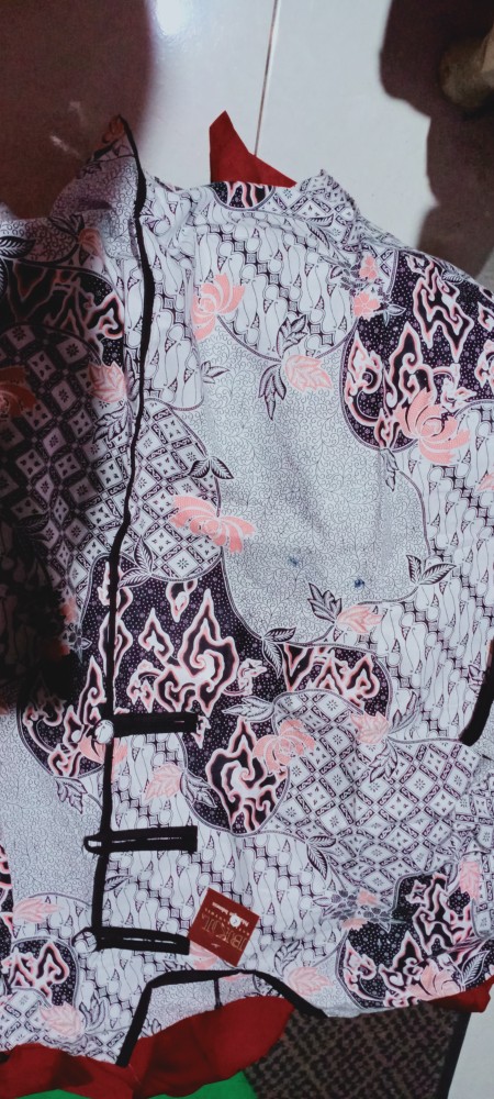 Batikku.id Serut Genes Jelita Tunic Navbor Yelbor Whitbor Creambor Tunik Batik