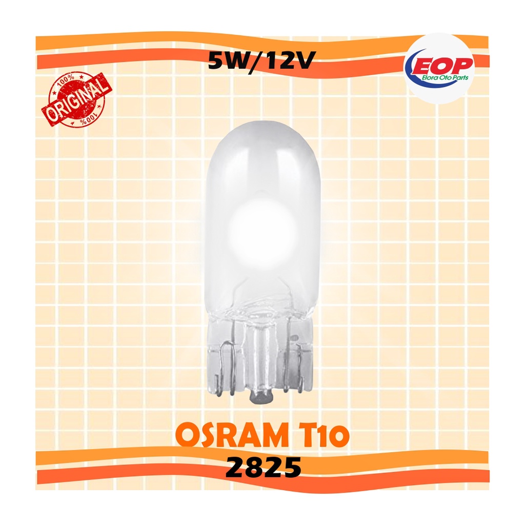 OSRAM T10 W5W 12V 5W Lampu Senja - Wedge Base 2825