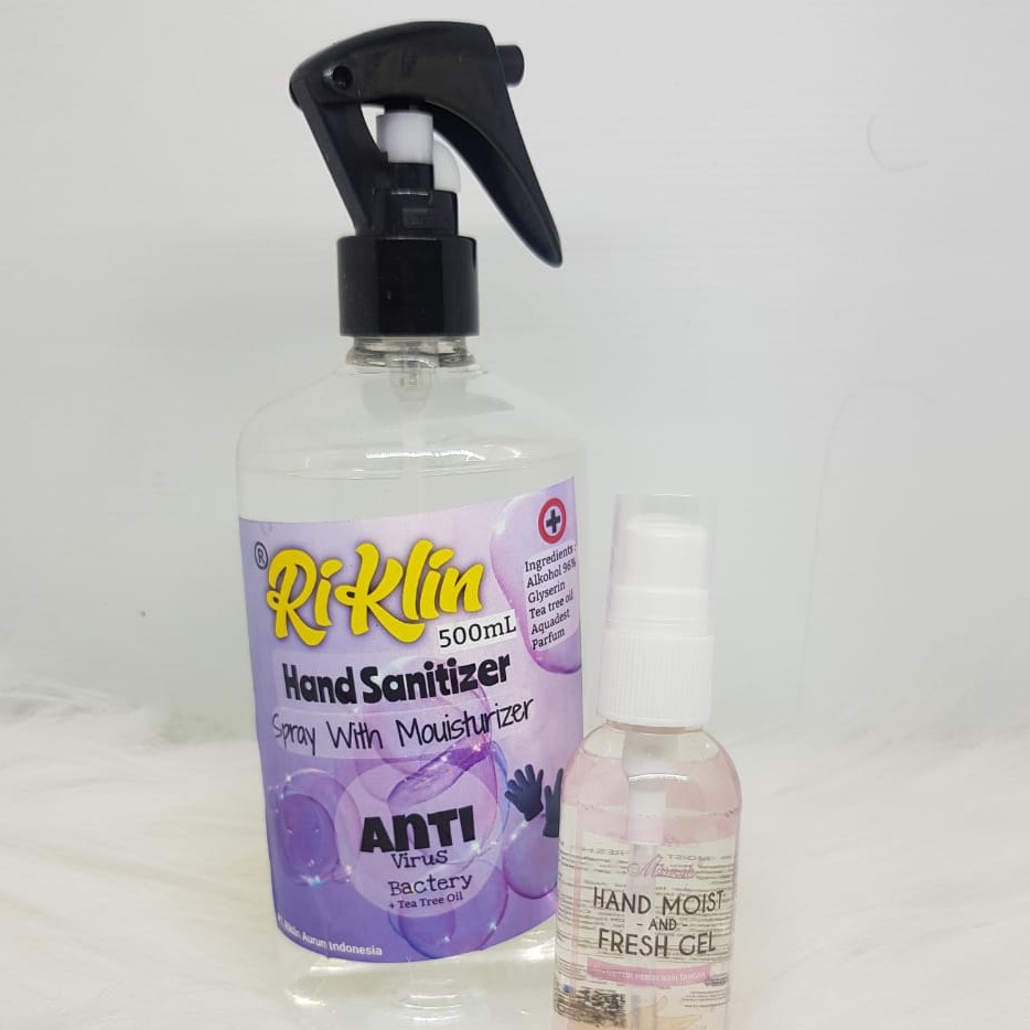 [PROMO SPESIAL] HAND SANITIZER ANTISEPTIK RI KLIN 500ML SPRAY with MOISTURIZER ANTI VIRUS ORIGINAL