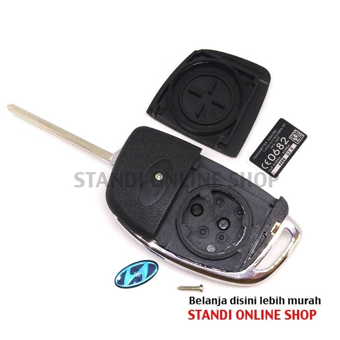 Casing Kunci Lipat Flip Key Hyundai i10 Tuscon Santa Fe