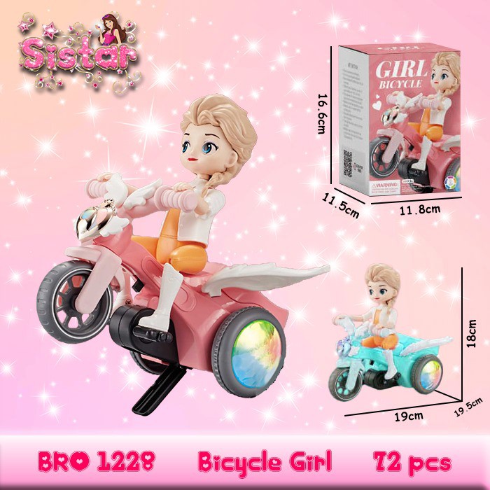 MURAH BRO1228 BRO1341  Boneka Putri Princess Frozen Bicycle Sepeda Dance Dancing Mainan Anak Perempuan