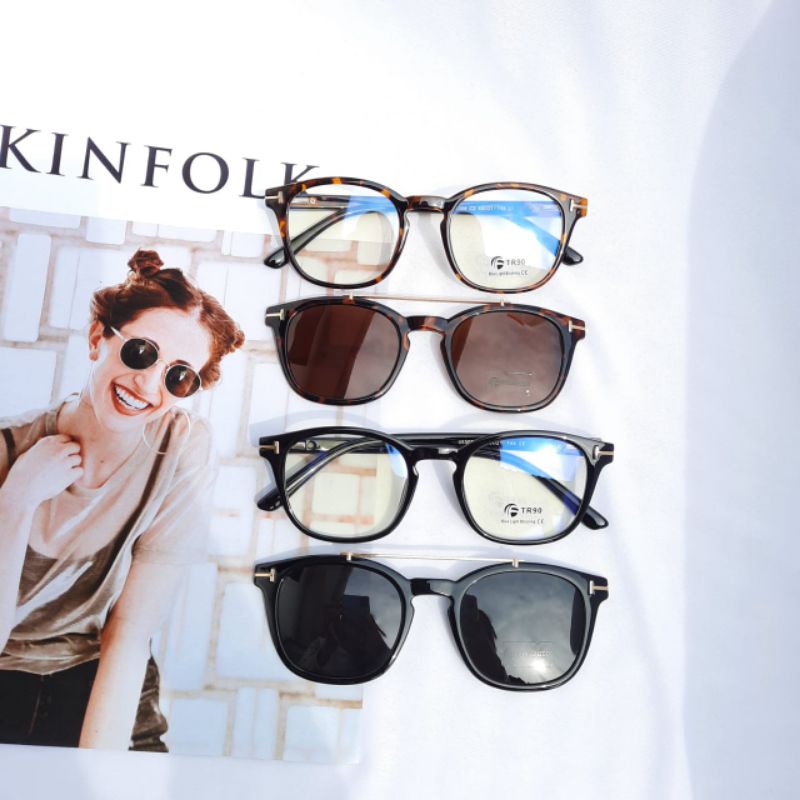 Kacamata frame Pria / Wanita Clip On 778