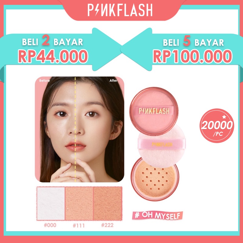 Pinkflash Oil Controller Loose Setting Powder Bedak Tabur Matte Translucent Anti Air Tahan Lama #Ohmyself