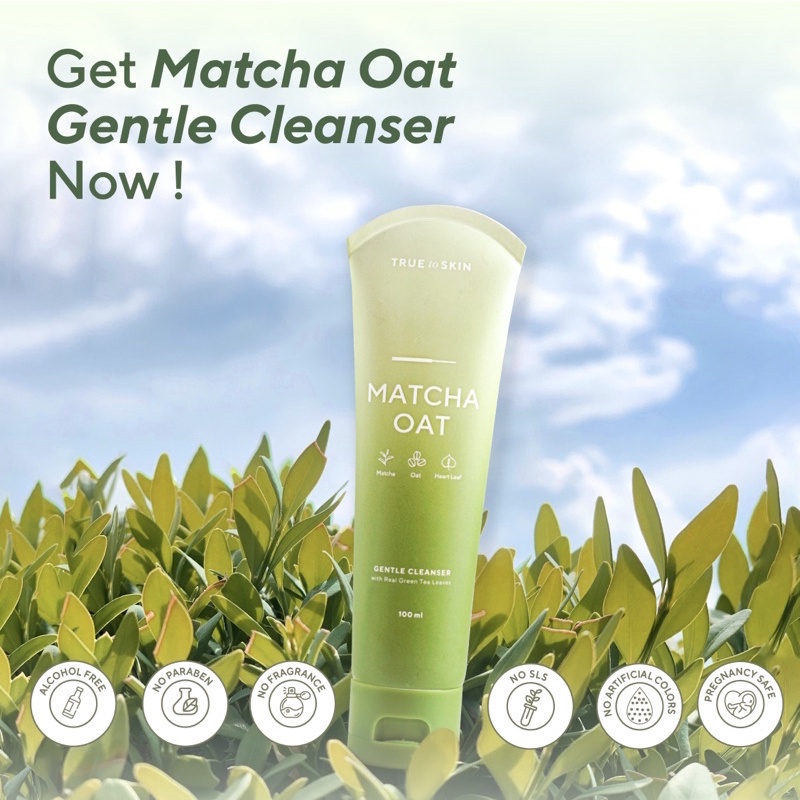 TRUE TO SKIN - Matcha Oat Gentle Cleanser BPOM Face Wash, Sabun Cuci Muka,Sabun Wajah