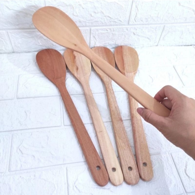 Jual Sodet Kayu Bulat Spatula Kayu Sodet Teflon Shopee Indonesia