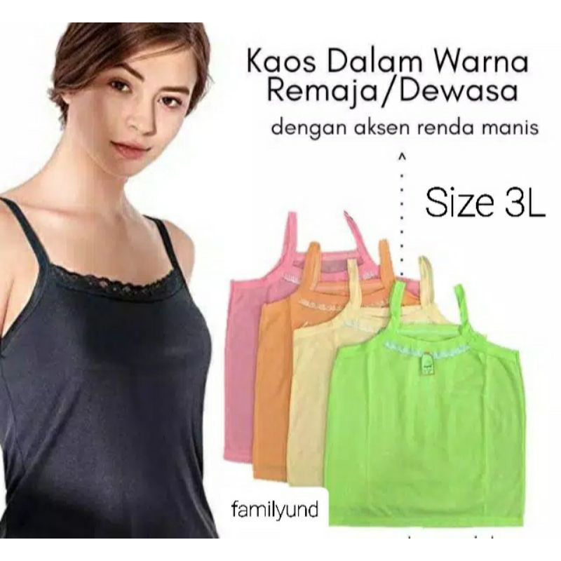 Kamisol Singlet Anak Remaja Cewek Perempuan SD-SMP Grosir Lusin Lusinan Murah