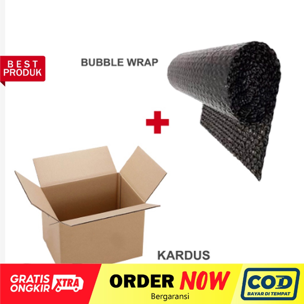 Extra kardus + Bubble wrap pelindung produk anti pecah ataupun rusak kotak coklat- dinno.id