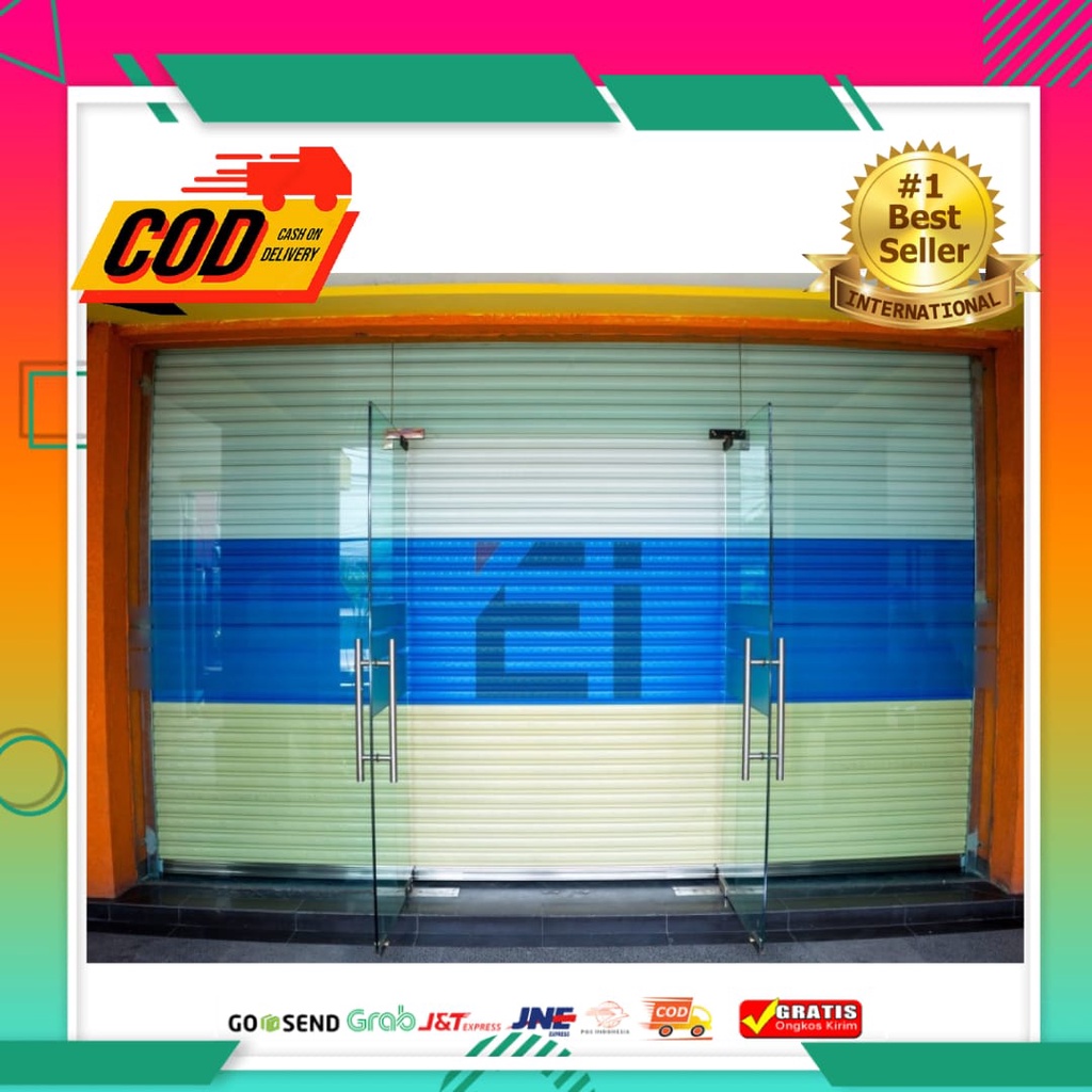 Rolling door otomatis / rolling door kekinian / costume ukuran rolling