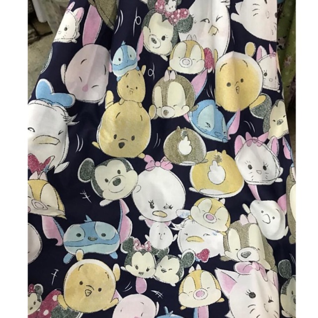 KATUN PIYAMA MOTIF TSUMTSUM DORAEMON KARTUN