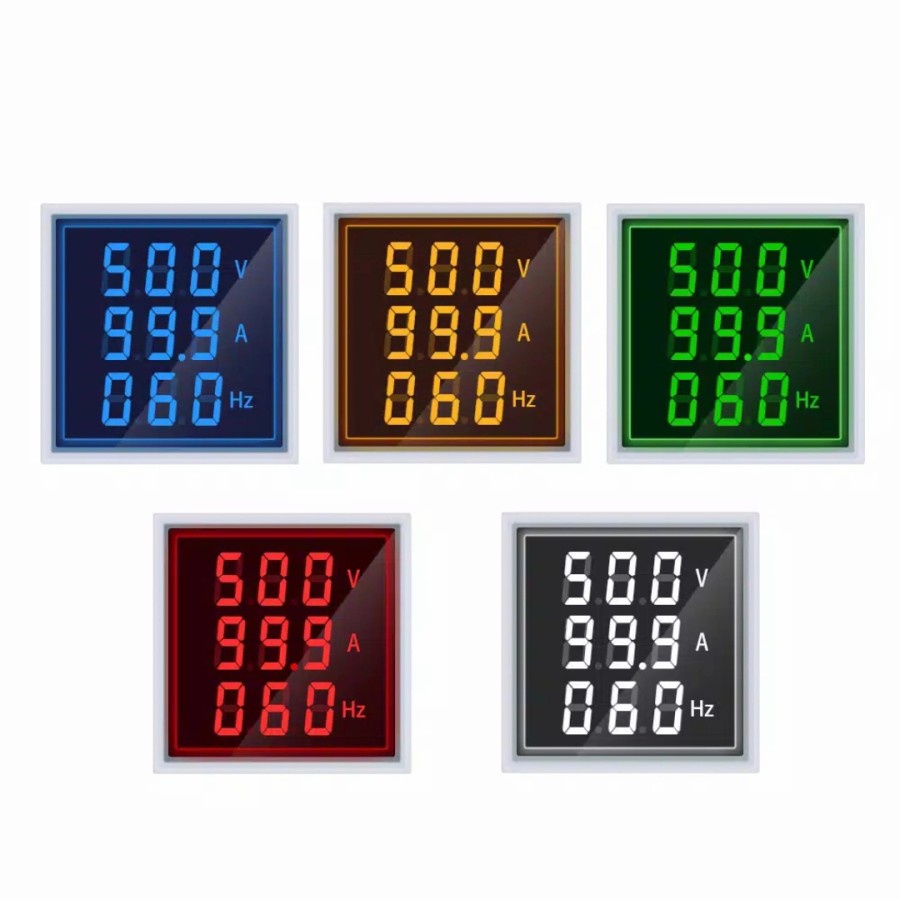 Voltmeter Amperemeter Hz Meter Digital 3In1 Model Pilot Lamp 380V Ac 100A