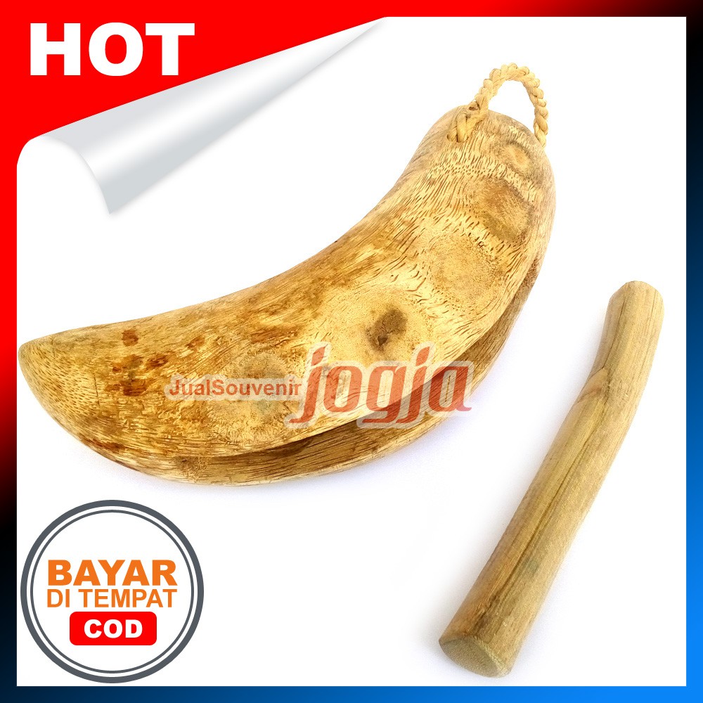 Kentongan dari Dongklak Akar Bambu 26x9x9 cm