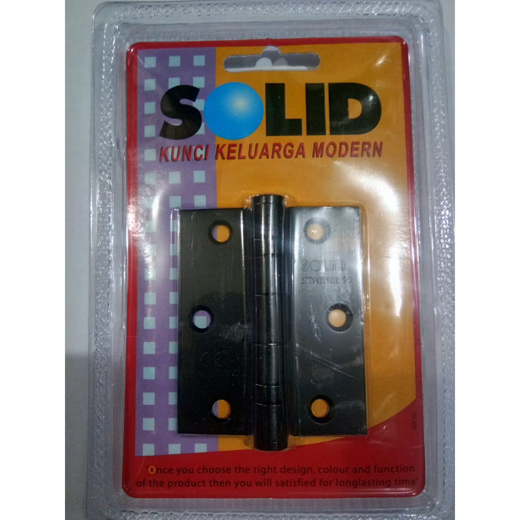 SOLID - ENGSEL JENDELA/PINTU SOLID HITAM