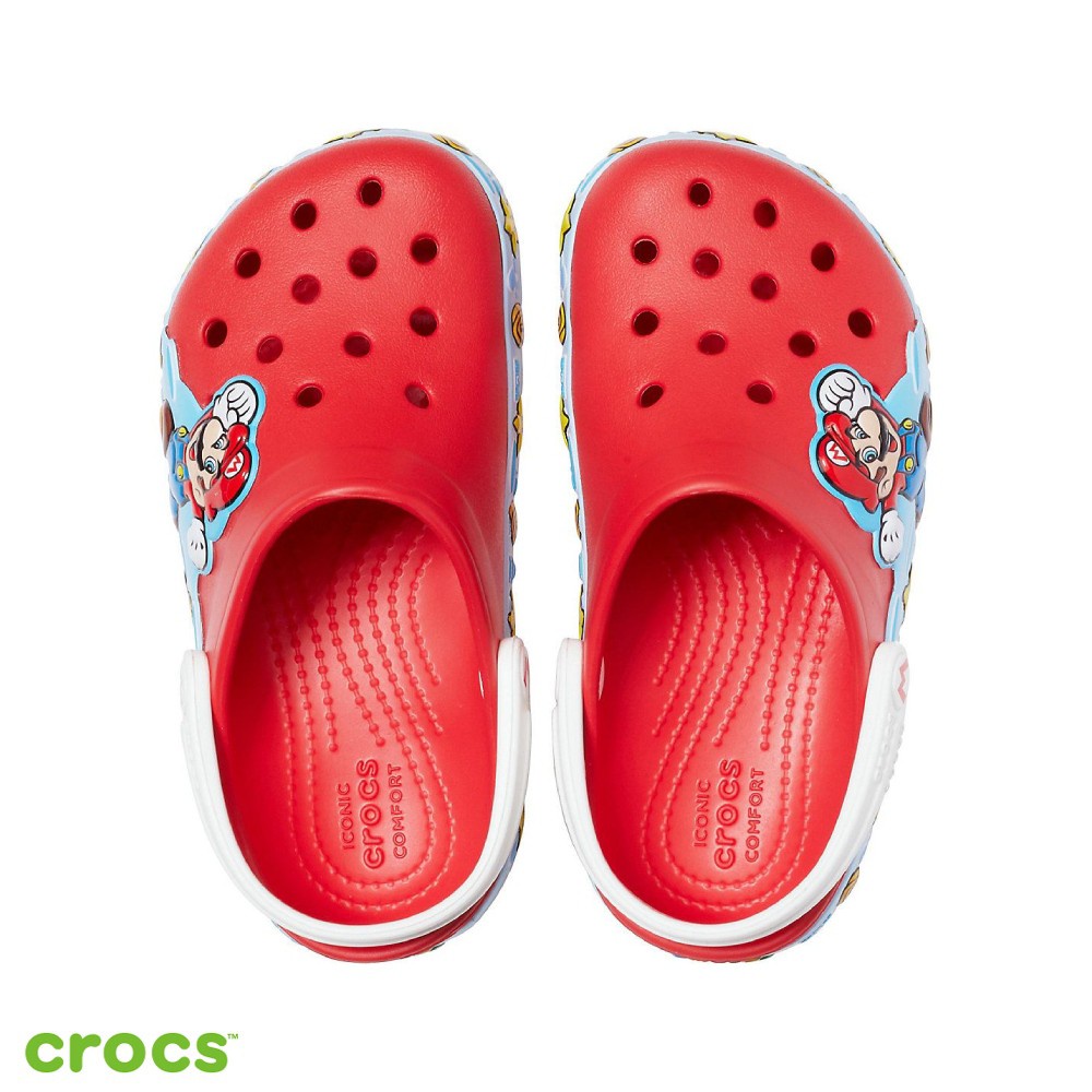 Crocs Super Mario Bros /  Sandal Anak Cowok  / Original Crocs / Sandal Anti Licinn - Red Mario - 206438-8C1