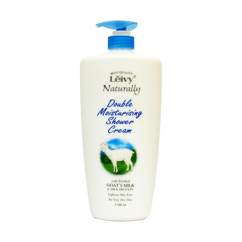 Leivy Goat Milk Shower Cream Botol 500ml / 250ml // Sabun Susu Domba