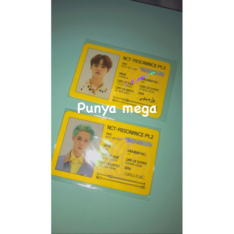 

READY INA!! id card Chenle dan kun No damage!