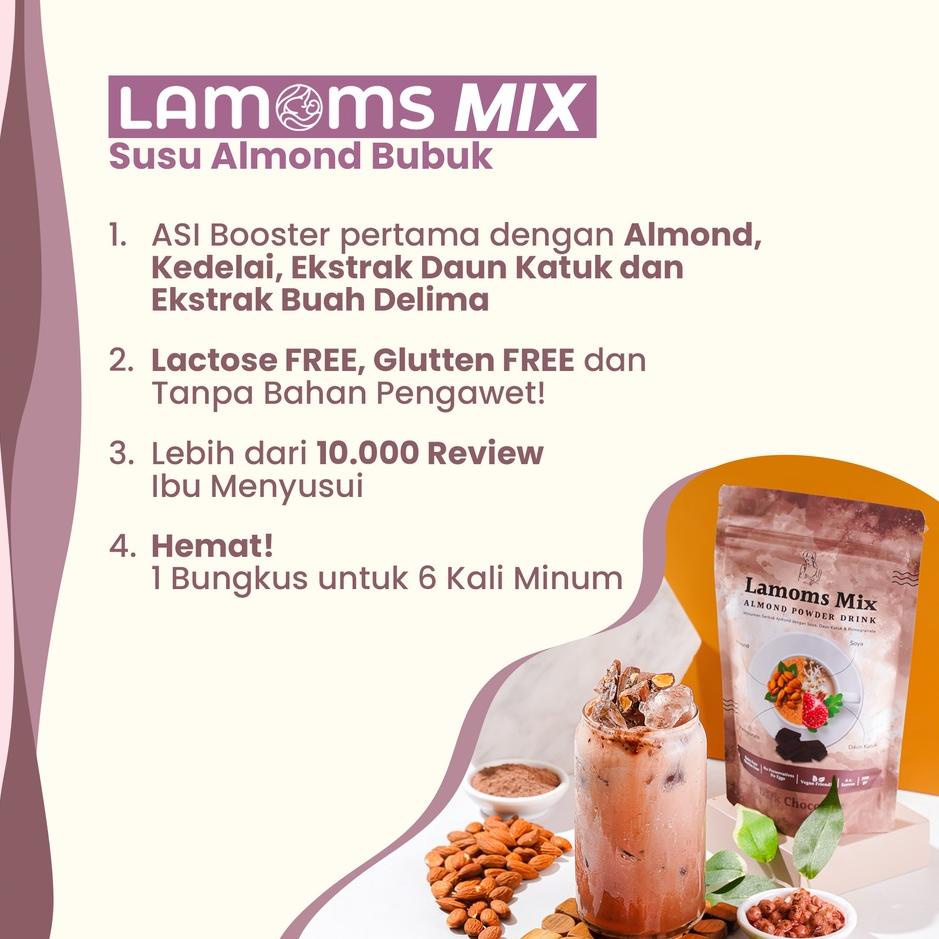 ♂ Susu Almond Pelancar ASI - 6x Minum - Almond & Soya & Katuk & Pomegranate - LAMOMS MIX ➺