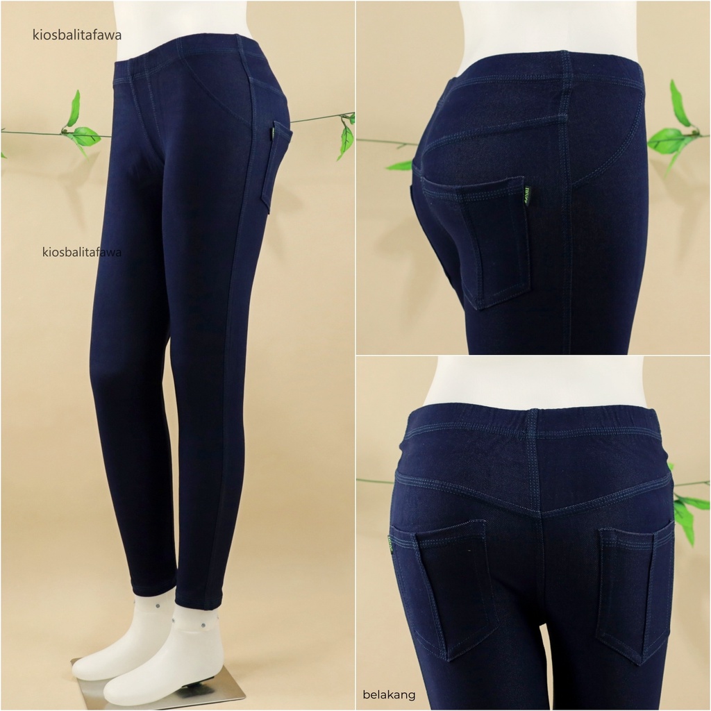 (DEWASA) Jegging JEANS KANTONG fit to XXL / Celana Dewasa Jumbo Jeans Wanita Leging Polos Kerja