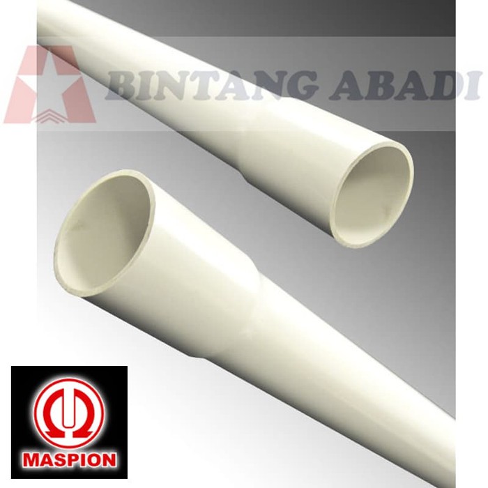 BA - Maspion Pipa Paralon PVC 2-1/2" AW Putih Panjang 1 Meter Per Batang