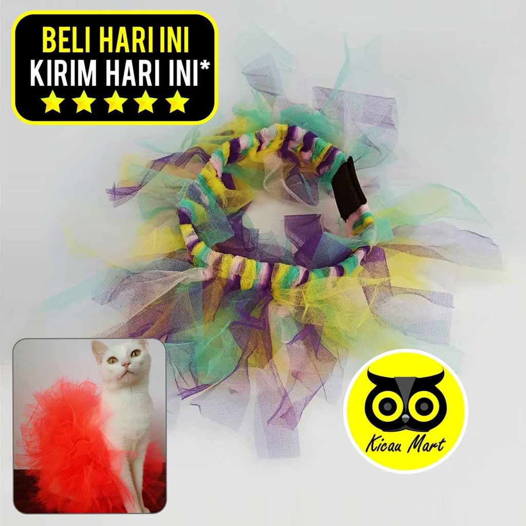 ROK TUTU KUCING GEMAS BAJU KUCING ANJING ROK KUCING ROK ANJING BAJU ANJING ROK KELINCI MONYET ROK HEWAN FLACE 3 LAPIS PET CAT DOG SKIRT ROKCAT