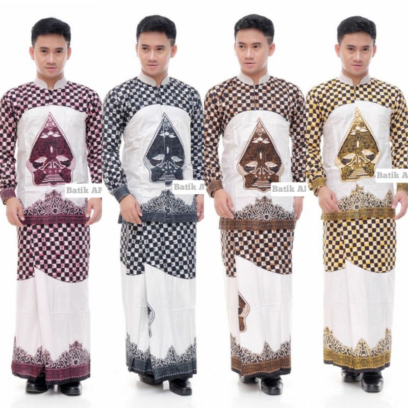 SET SETELAN SARUNG KOKO KEMKO BATIK MOTIF KOPI SEDUH DAN GUNUNGAN WAYANG SERIES BAJU MUSLIM ETHNIC