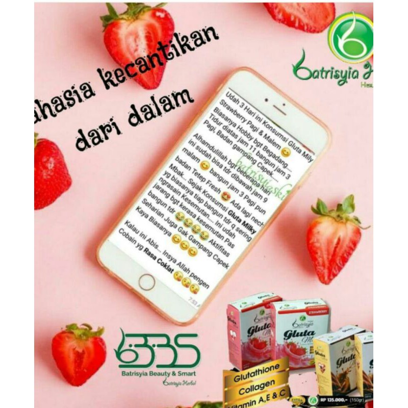 Glutagam Batrisyia minuman kecantikan mengandung collagen (kolagen) mencerahkan kulit anti oksidan