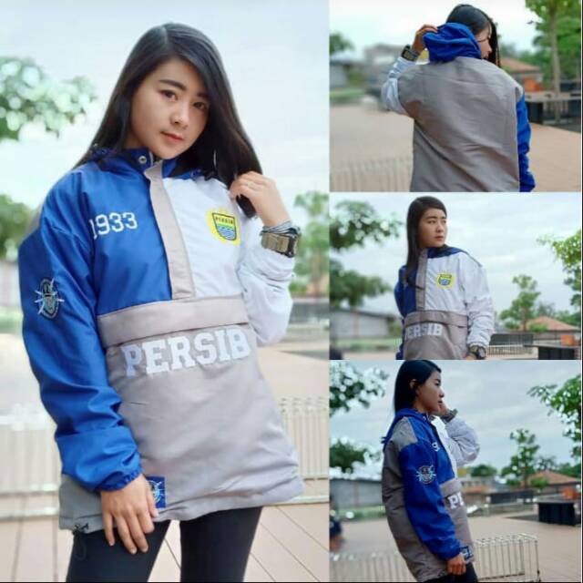 Jaket cagul persib biru putih