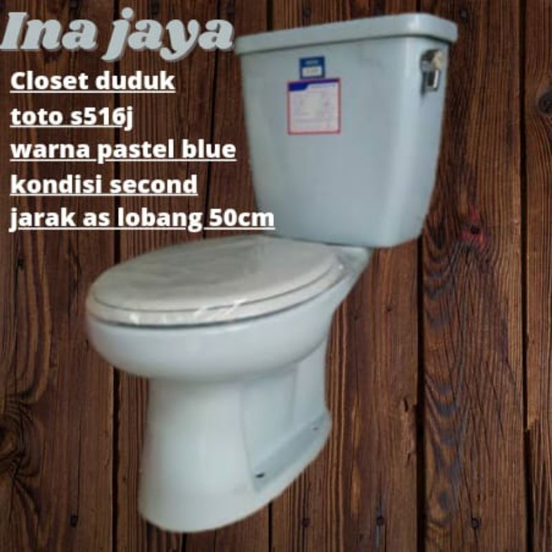 closet duduk toto s516j pastel blue second closed klosed kloset toilet wc