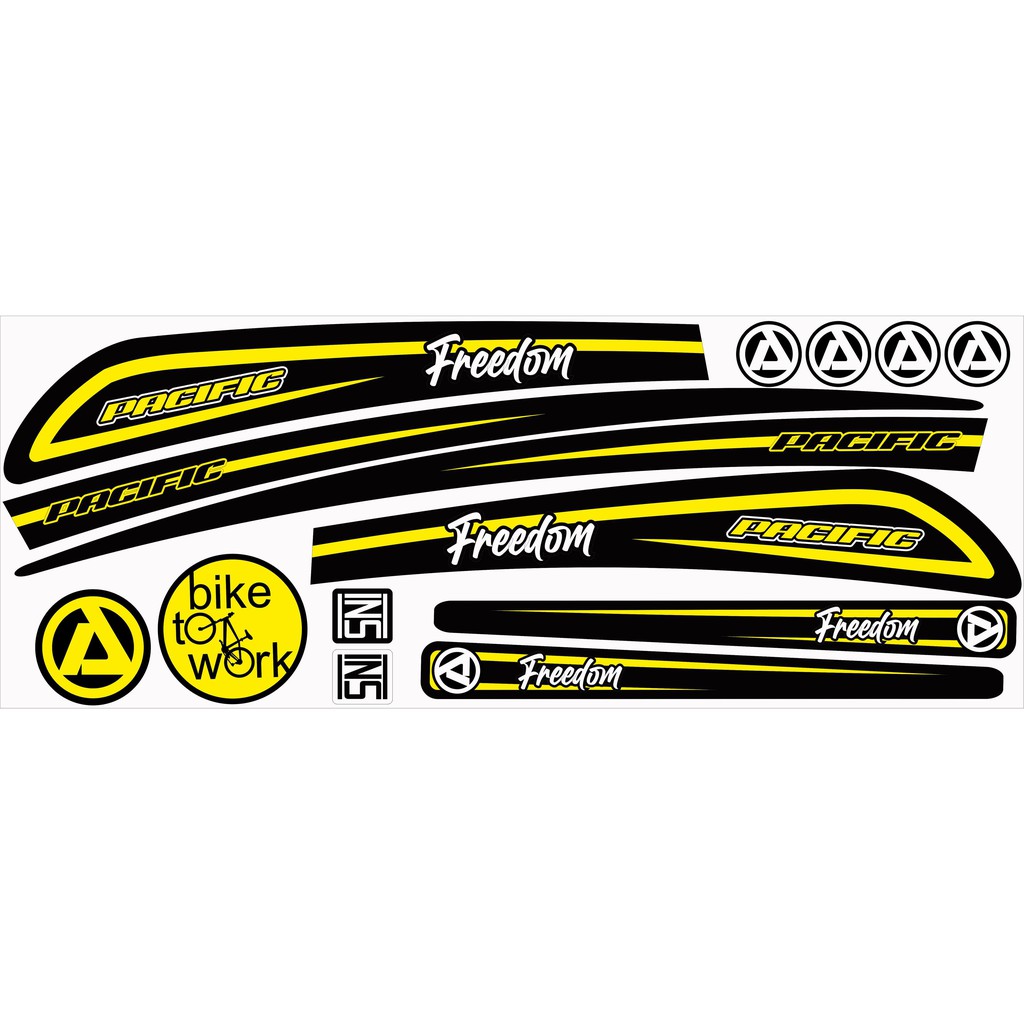 STRIPING DECAL SEPEDA LIPAT VARIASI STIKER PACIFIC