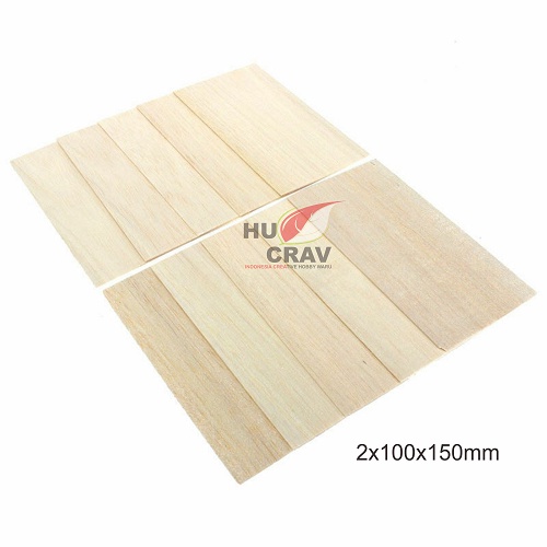 

2mm 100x150mm Kayu Balsa Sheet kayu Kerajinan Hobby