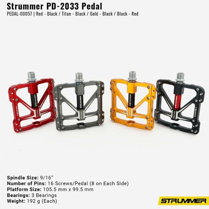 strummer pedal sepeda 3 bearing
