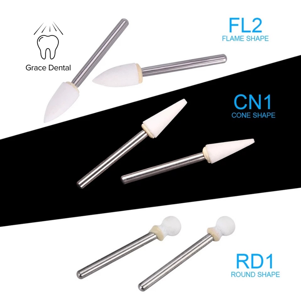 Jual Dental Bur Arkansas Stone Highspeed Bur Poles GIC Polishing Gigi ...