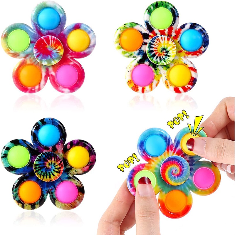 Warna-warni/Fidget Spinner/Dorong Pop Ini Gelisah/Berputar Jari Stres Relief Mainan Anak-anak Dewasa - ol