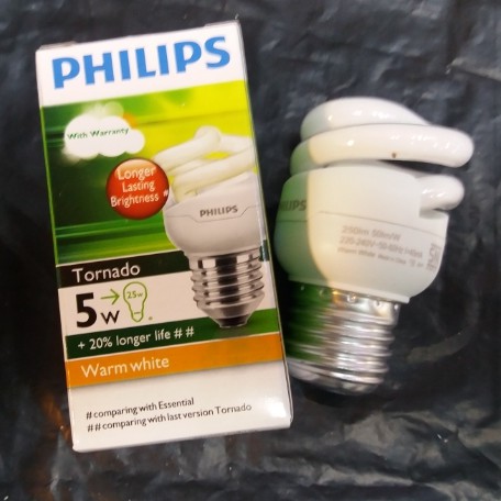 Philips Tornado 5Watt Putih/ Kuning (sudah termasuk Bubble Wrap)