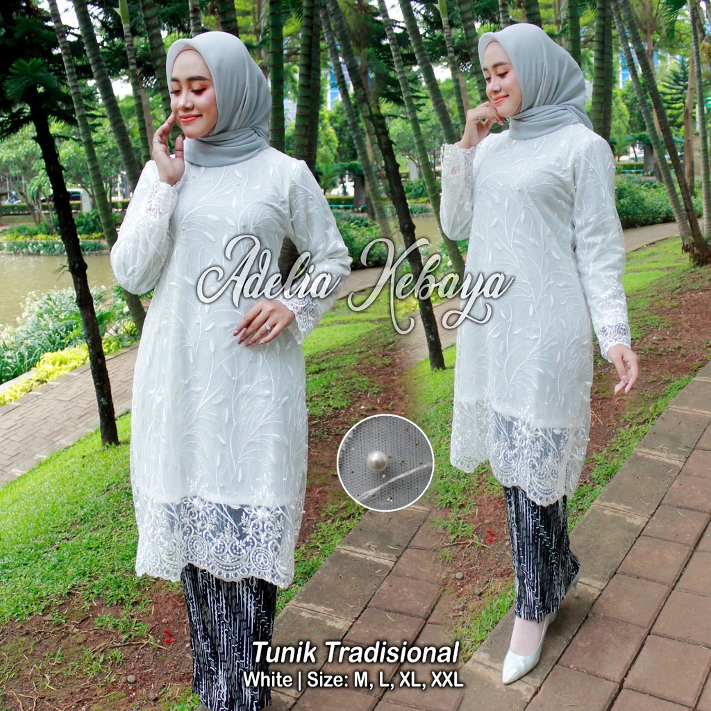 Setelan Kebaya Modern Tille Putih dan Warna Lain nya