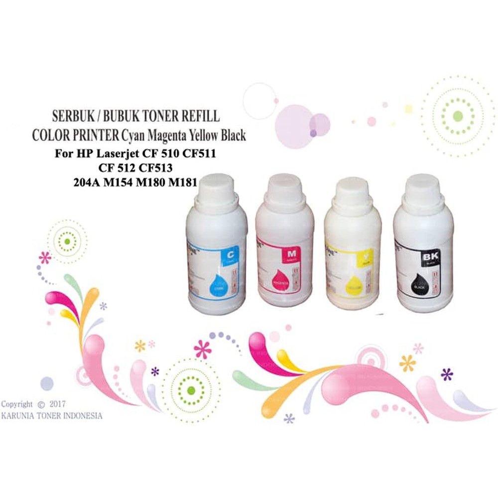 Serbuk Toner For HP Lasserjet CF510A CF511A CF512A CF513A 204A M154A