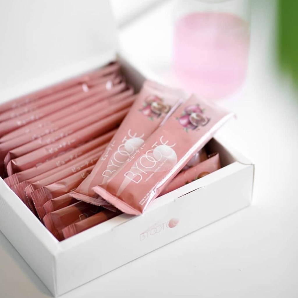 Byoote Collagen Gluthatione 1 Box (16 Sachet) | Minuman Kolagen Pure Byotee 100% Original | Glowing,