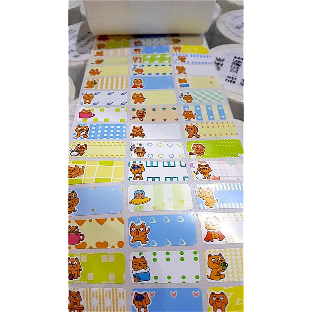 

label nama waterproof / stiker anti air Motif Givaye Dog