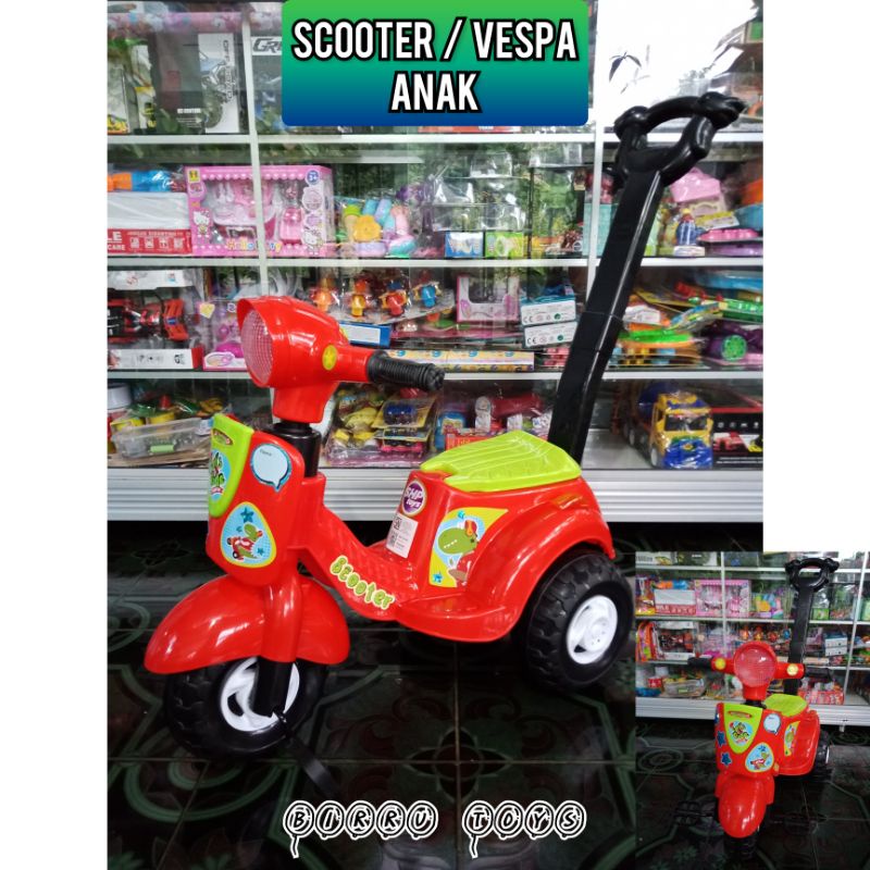 SHP Scooter 609 | Scooter Anak - Vespa Anak Bisa Digowes Ada Dorongan - Sepeda Anak Cowok Cewek