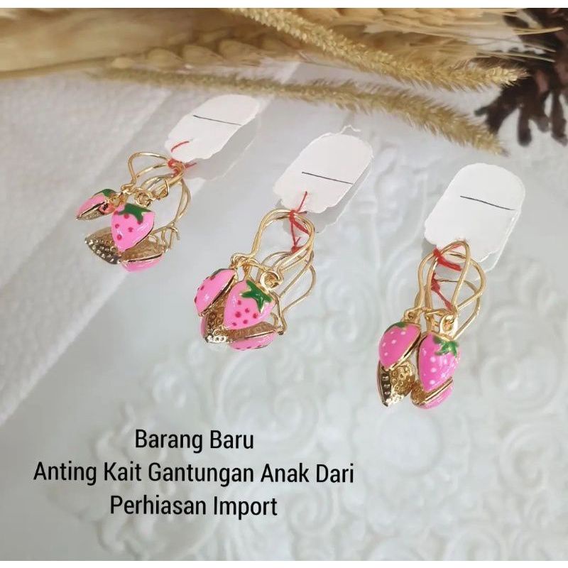 Anting Anak Model Strawberry Lapis Emas